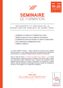 formation budgétisation Sensible au Genre